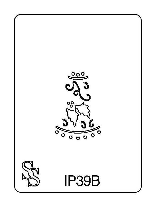 IMPRESSION PLATE IP39B BELL XMAS37B DESIGN